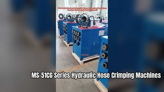 MS-51CG श्रृंखला हाइड्रोलिक नली क्रिम्पिंग मशीनें पैक और शिपमेंट के लिए तैयार हैं